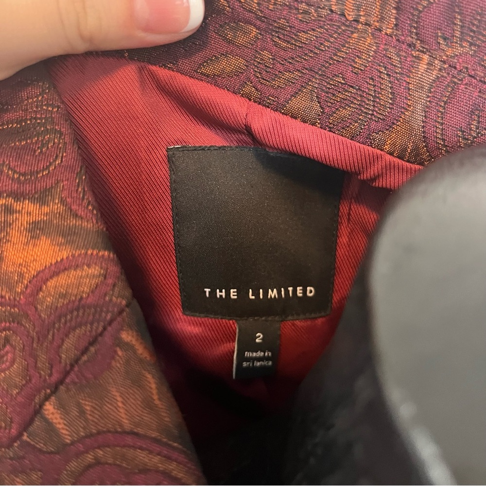 Burgundy fancy paisley blazer - Picture 5 of 5